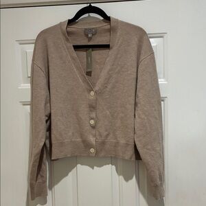 J. Crew Women's Beige cashmere Cardigan Sweater